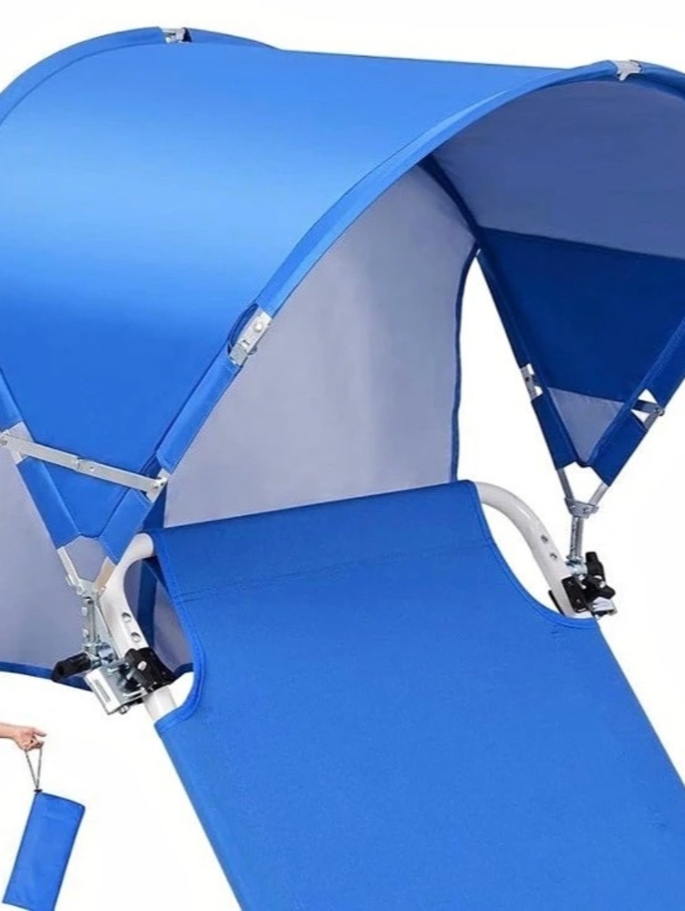 Blue Folding Chair Canopy Attachment